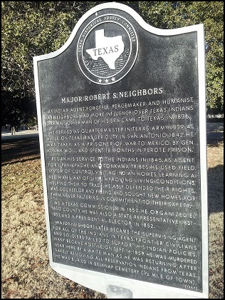 Robert Neighbors Texas Historical Marker at Fort Belknap min